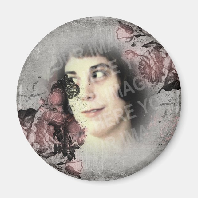 Gammal Nyckel och Ro Anpassningsbar Foto Magnet (Framsidan)