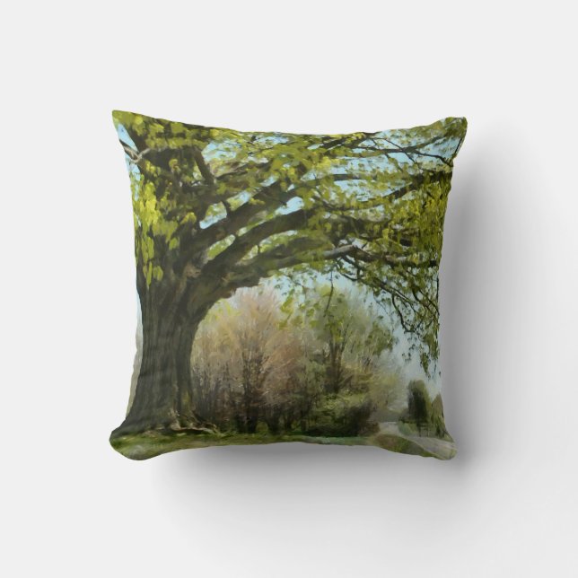 Gammal nyckfull lönnträddekorativ kudde (Framsida)