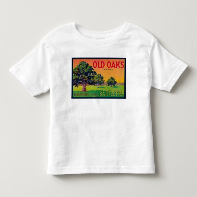 Gammal OaksPearlåda LabelBryte, CA Tee Shirt (Framsida)