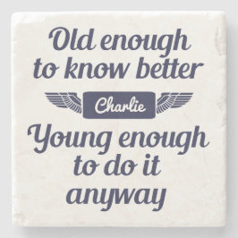 "Gammal och ung", anpassad namnsten underlägg