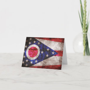 Gammal Ohio Flagga. Kort