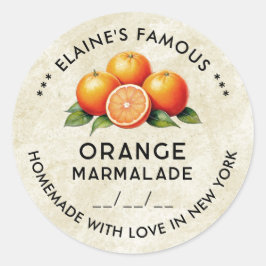 Gammal orange marmalade specialdekal med datum runt klistermärke