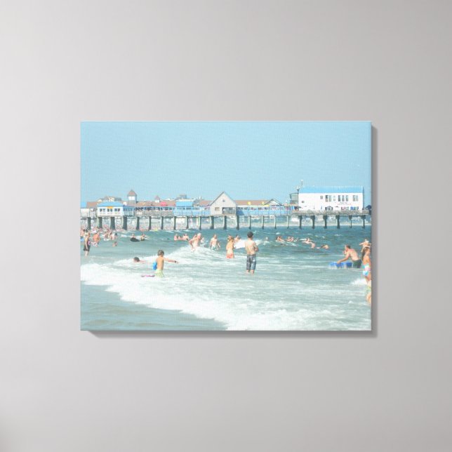 Gammal Orchard Beach Pier Canvastryck (Framsida)