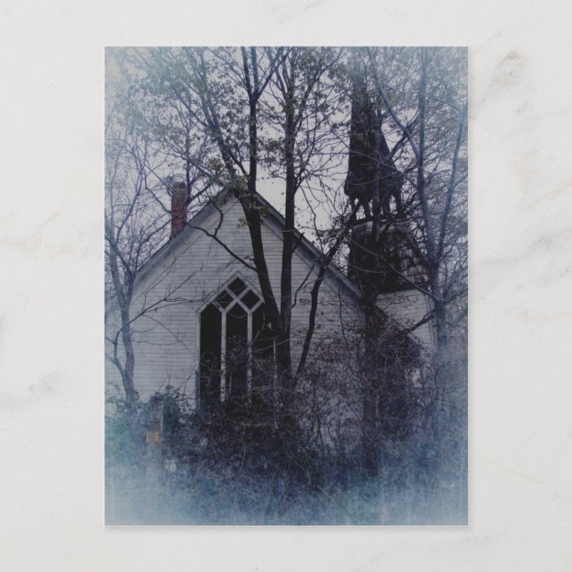 Gammal övergiven kyrka vykort (Framsida)