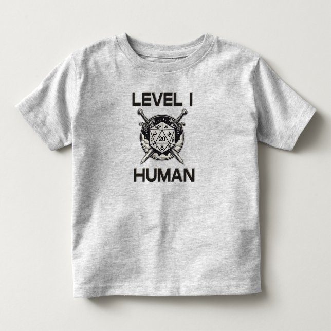 Gammal på nivå 1 t shirt (Framsida)