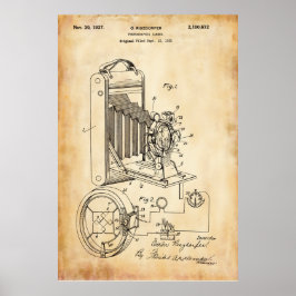Gammal Papper | Fotografiskt kamerapatent Poster