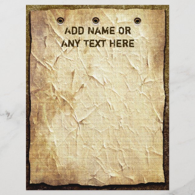 Gammal Papper skylt på träbläck (Framsida)