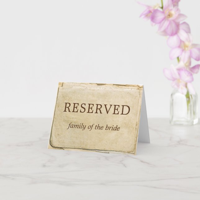 Gammal papper vintage bröllop, brunbrun kort (Orkide)