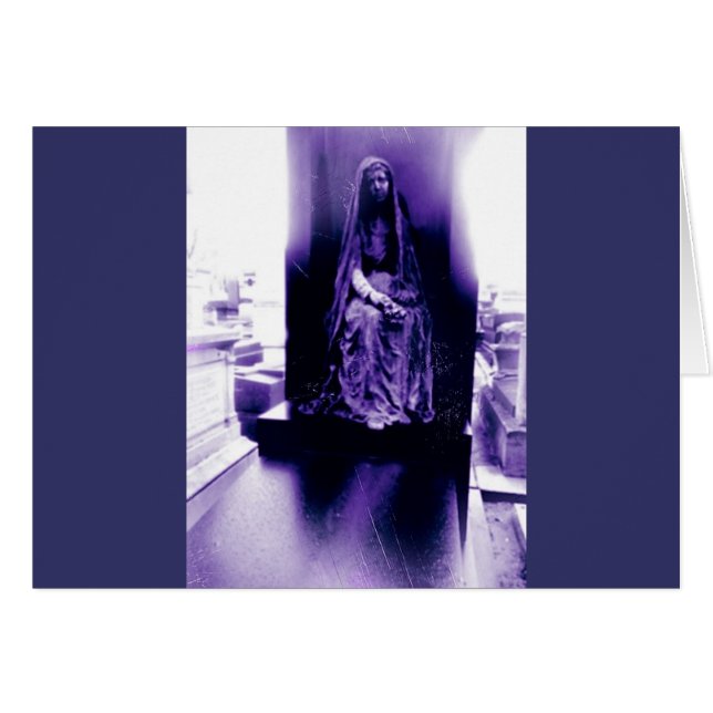 Gammal Photo Paris Cemetic Hälsningskort (Framsidan Horizontal)