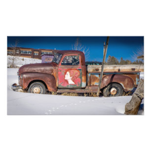 Gammal pickup lastbil Leadville Colorado Fototryck