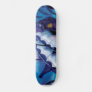Gammal Pirat-segelbåt dockad Old School Skateboard Bräda 21,6 Cm