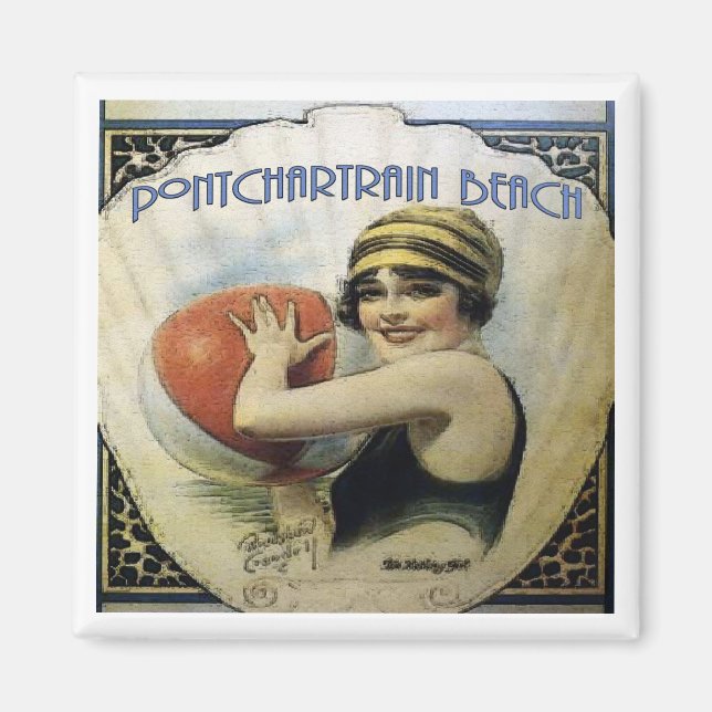 Gammal Pontchartågbuss Magnet (Framsidan)