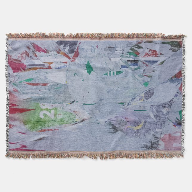 Gammal poster vintern som ser vit grönt grått röd  filt (Framsidan)