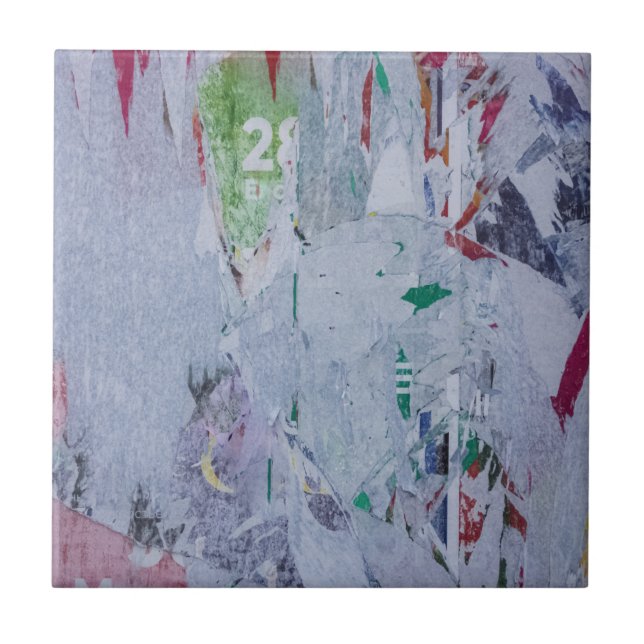 Gammal poster vintern som ser vit grönt grått röd  kakelplatta (Framsidan)