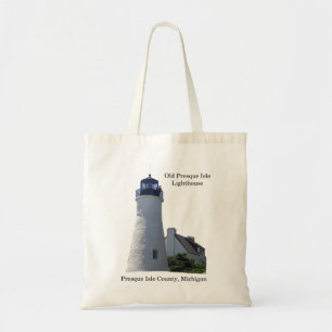 Gammal Presque Isle Lighthouse klippt ut i påsen Tygkasse