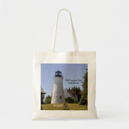 Gammal Presque Isle Lighthouse-väska Tygkasse