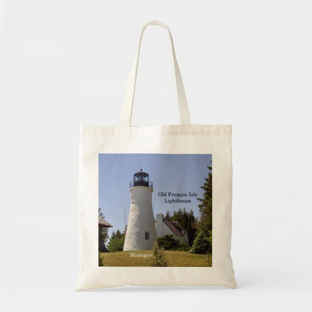 Gammal Presque Isle Lighthouse-väska Tygkasse (Framsidan)