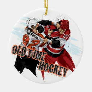 Gammal prydnad för Time hockeyjul Julgransprydnad Keramik