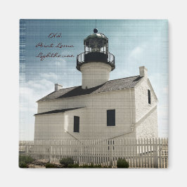 Gammal punkt Loma Lighthouse Magnet