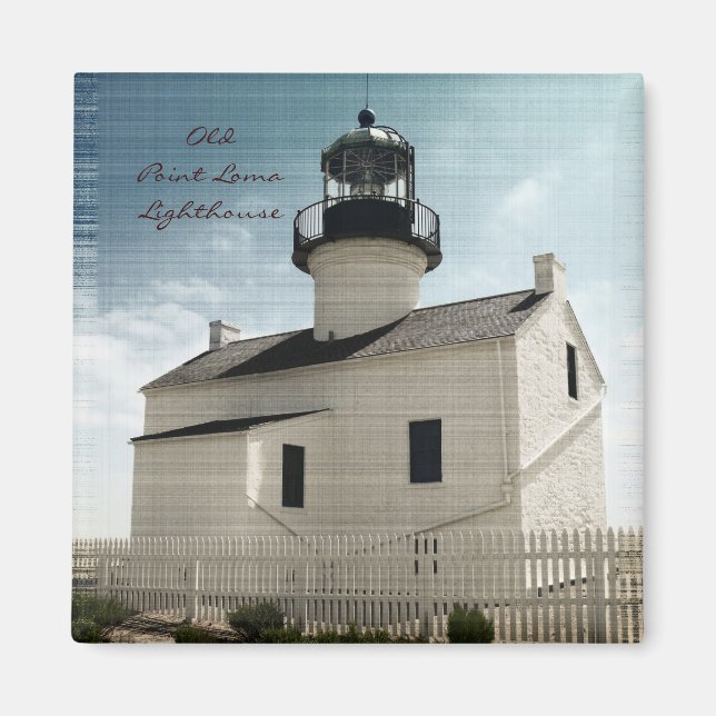 Gammal punkt Loma Lighthouse Magnet (Framsidan)