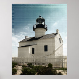 Gammal punkt Loma Lighthouse Poster