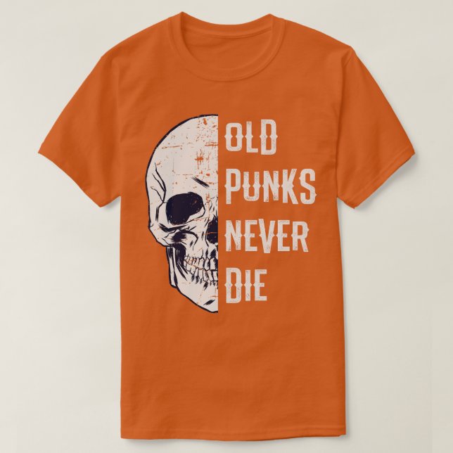 Gammal punkters Skulldesign för segmentpill T Shirt (Design framsida)