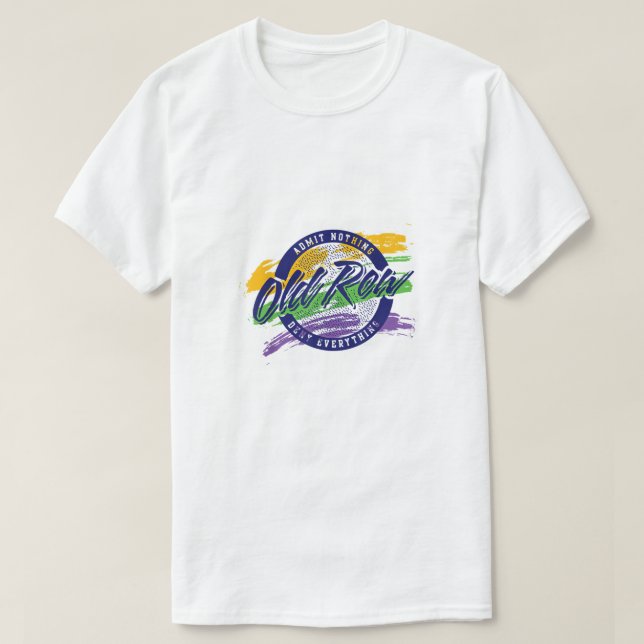 Gammal rad Mardi Gras Circle T Shirt (Design framsida)