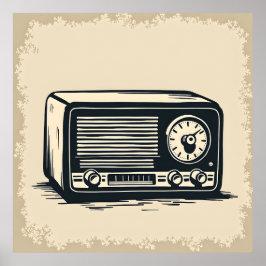 Gammal radiokanal poster