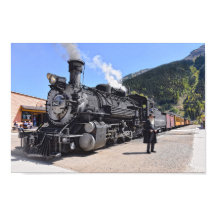 Gammal regelbunden vid Silverton, Colorado, järnvä