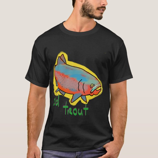 Gammal regnbågeforell t shirt (Framsida)
