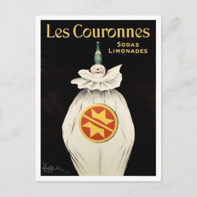 Gammal reklam för citronläskedryck vykort (Framsida)