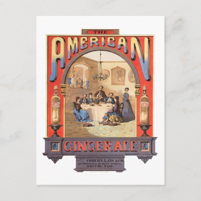 Gammal reklam för Coburn, Lang & Company Ginger Al Vykort (Framsida)