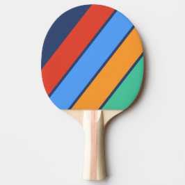 Gammal Retro Regnbåge Fetstil Pingisracket