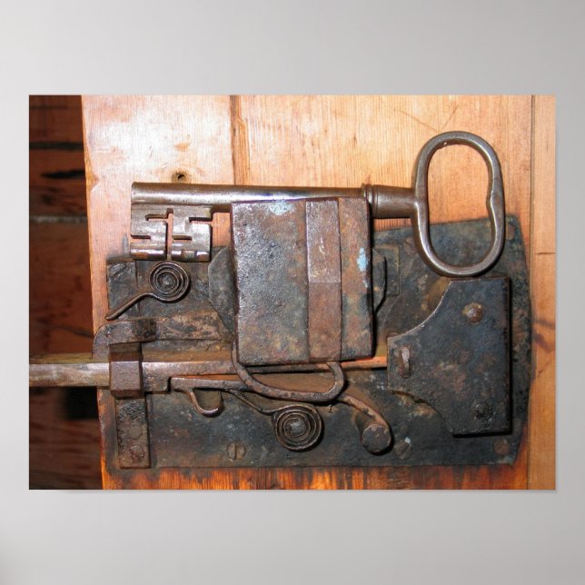 Gammal ringdörrlås poster (Framsidan)
