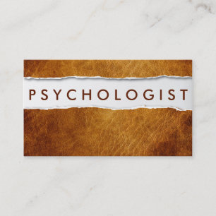 Gammal riven sönder papper psykologvisitkort visitkort