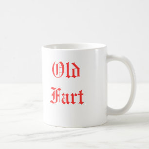 Gammal röd fismugg kaffemugg