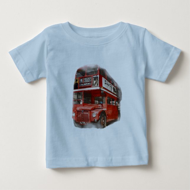 Gammal röd Londonbuss Tee (Framsida)