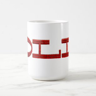 Gammal röd tegel kaffemugg