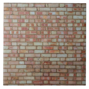 Gammal röd tegelstenväggstruktur kakelplatta