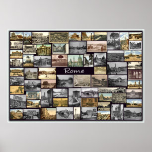 Gammal Rome Collage Poster