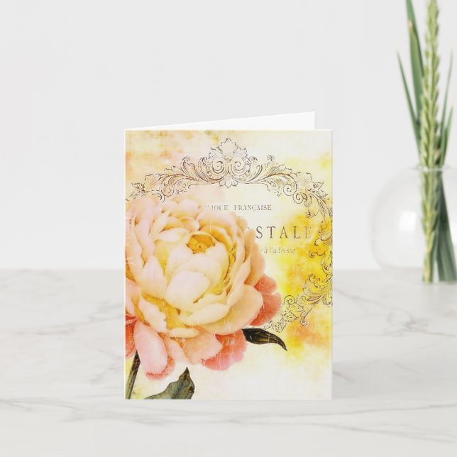 Gammal ros helgkort (Framsida)