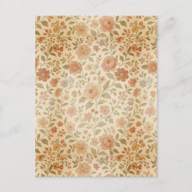 Gammal Rosa Persika Vykort (Framsida)