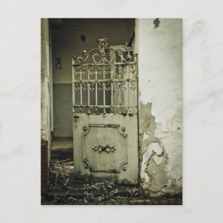 Gammal rostig dörr i Mayen, Tyskland Vykort