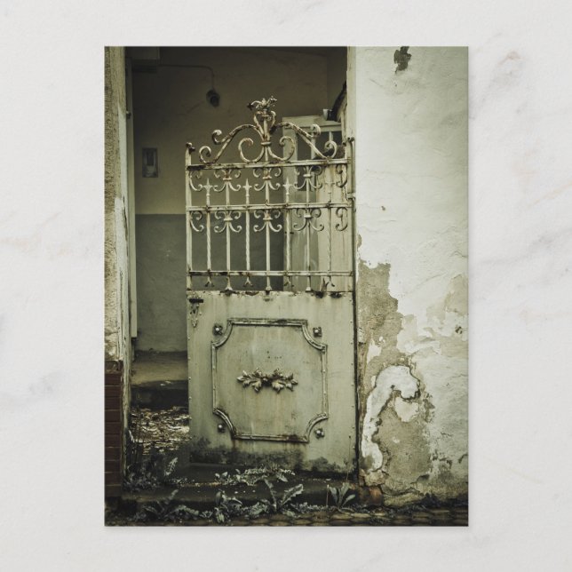 Gammal rostig dörr i Mayen, Tyskland Vykort (Framsida)