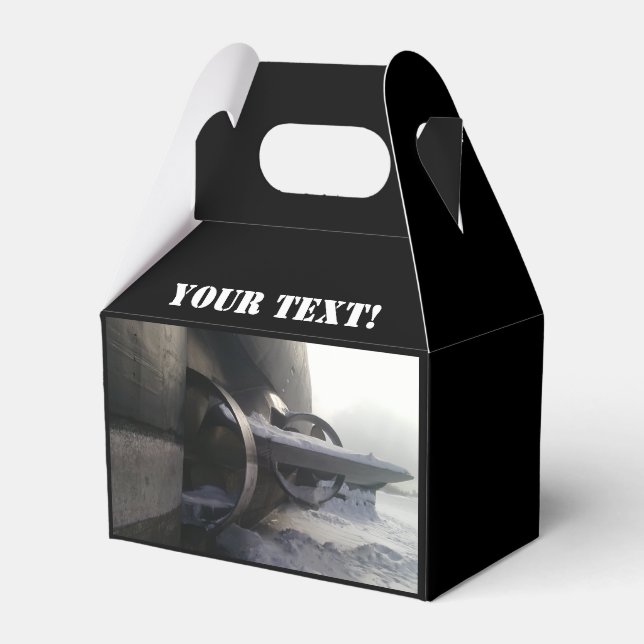 Gammal rostig ubåt presentaskar (Framsidan Sidan)