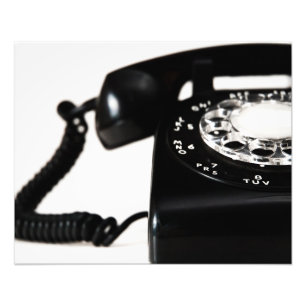 Gammal roterande telefon fototryck
