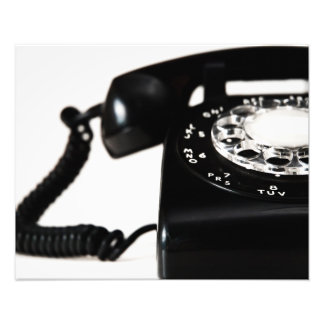 Gammal roterande telefon fototryck
