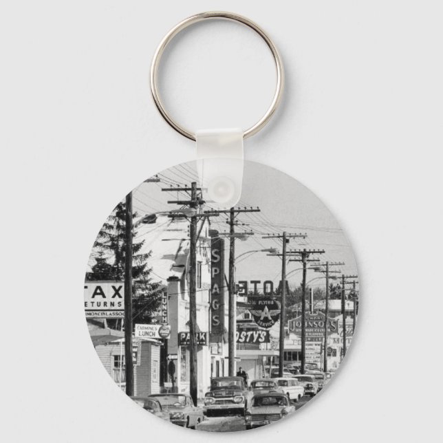 Gammal Rt 9 SPAGS i Shrewsbury Morsa Nyckelring (Framsida)