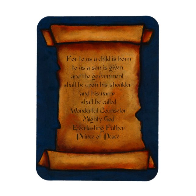 Gammal Rulla: Scripture, Bible Verse: Isaiah Magnet (Vertikal)