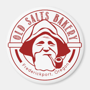 Gammal salter Bakery Red and White Magnet